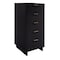 Manhattan Comfort Granville Black 5-Drawer Tall Dresser and 3-Drawer Standard Dresser, Set of 2 GRAN012 - alternate 6